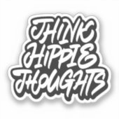 Denk aan hippie gedachten sticker (Voorkant)