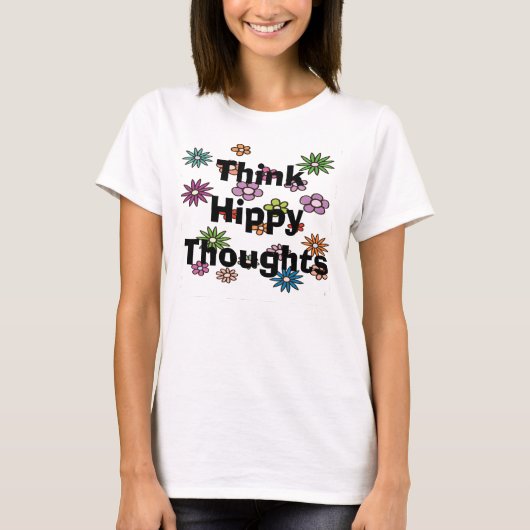 Denk aan Hippy Thoughts T-shirt (Voorkant)