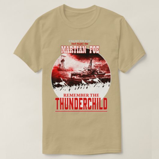 Denk aan HMS Thunderchild Geïnspireerd door de oor T-shirt (Design voorkant)