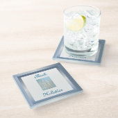 Denk aan holistisch design glazen onderzetter (Schuin)