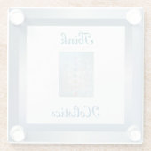 Denk aan holistisch design glazen onderzetter (Achterkant)