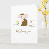 Denk aan je aap met een bloeiende religie kaart (Gele Bloem)