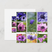 Denk aan je Anemone Photo Collage Save The Date (Voorkant / Achterkant)