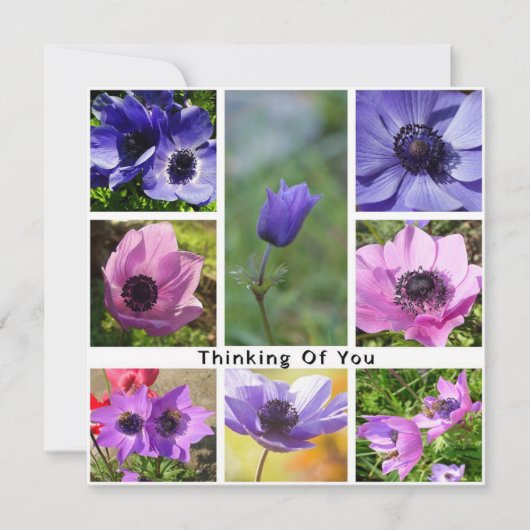 Denk aan je Anemone Photo Collage Save The Date (Voorkant)