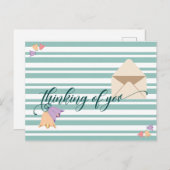 Denk aan je Bell Flowers met bewerkbare tekst Briefkaart (Voorkant / Achterkant)