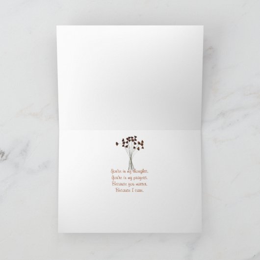 Denk aan je bericht kaart (Binnen)