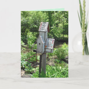 Denk aan je  Birdhouses Kaart