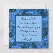 Denk aan je blauwe marmer notitiekaartje (Voorkant)