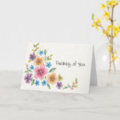 Denk aan je bloemen blanco madeliefje blijdschap kaart (Gele Bloem)