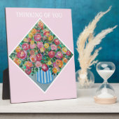 Denk aan je bloemen Tabletop Plaque met Easel Fotoplaat (Zijkant)