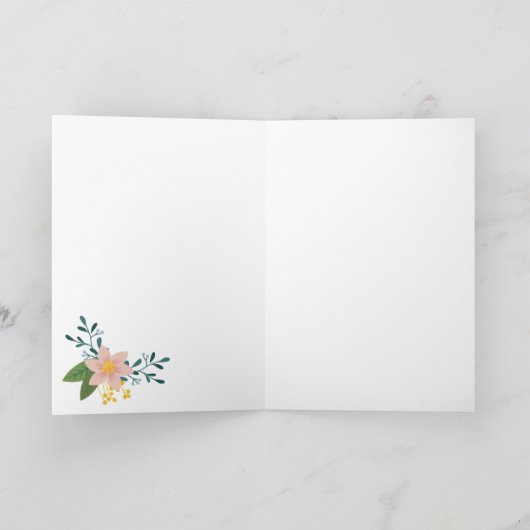 Denk aan je bloemensympathiekaart kaart (Binnen)