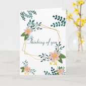 Denk aan je bloemensympathiekaart kaart (Gele Bloem)