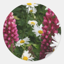 Denk aan je bloesems ronde sticker