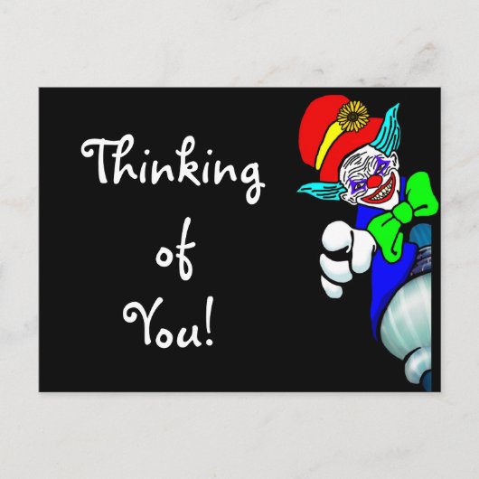 Denk aan je boze Demon Clown Briefkaart (Voorkant)