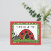 Denk aan je briefkaart Ladybug (Staand voorkant)