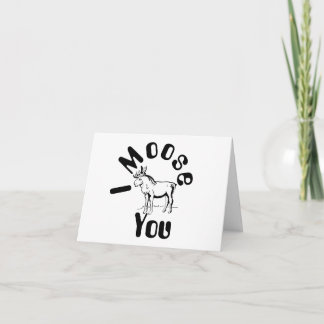 Denk aan je briefkaart: Moose you Notitiekaartje