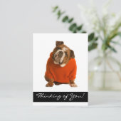 Denk aan je Bulldog Puppy Dog Greeting Poscard Briefkaart (Staand voorkant)