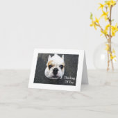 Denk aan je Bulldog Wenskaart Kaart (Gele Bloem)