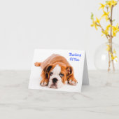 Denk aan je Bulldog Wenskaart Kaart (Gele Bloem)