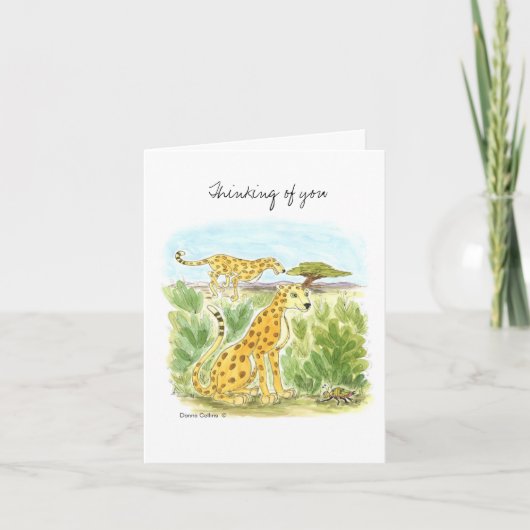 Denk aan je Cheetah Note Kaart (Voorkant)