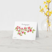 Denk aan je Cherry Blossom Note Card Kaart (Gele Bloem)