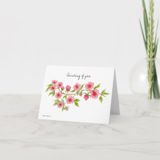 Denk aan je Cherry Blossom Note Card Kaart (Voorkant)