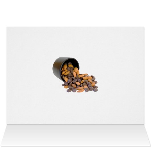 Denk aan je Chocolate Bits Almonds Word Cloud (Binnen Horizontaal (Boven))