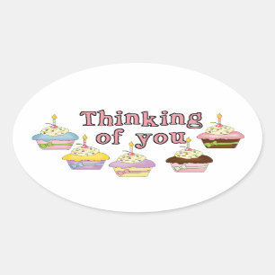 Denk aan je Cupcake Sticker