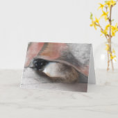 Denk aan je Cute Siamese en Blanket Sketch Kaart (Gele Bloem)