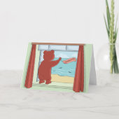 Denk aan je Cute Teddy Bear-kerstkaart Kaart (Voorkant)