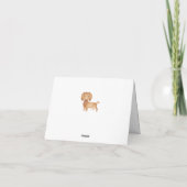 Denk aan je Dachshund Puppy Dog Note Card Kaart (Achterkant)