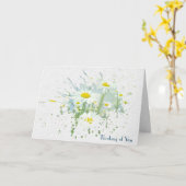 Denk aan je Daisy Splash Kaart (Gele Bloem)