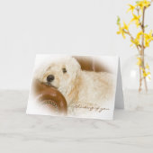 Denk aan je dromen - Dreamweaver Dog Resting Kaart (Gele Bloem)