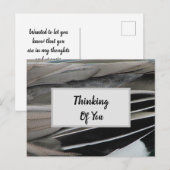 Denk aan je Duck Feather Foto Modern Briefkaart (Voorkant / Achterkant)