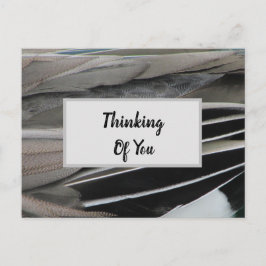 Denk aan je Duck Feather Foto Modern Briefkaart