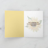 Denk aan je eendje en zonnebloem kaart (Binnen)