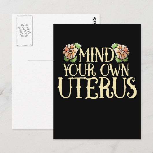 denk aan je eigen baarmoeder briefkaart (Voorkant / Achterkant)