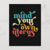 Denk aan je eigen baarmoeder briefkaart (Voorkant)