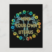 Denk aan je eigen baarmoeder briefkaart (Voorkant)