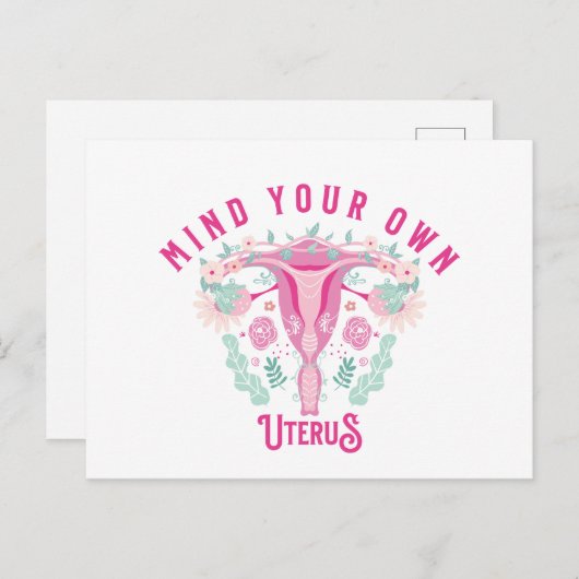 Denk aan je eigen baarmoeder briefkaart (Voorkant / Achterkant)