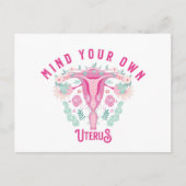 Denk aan je eigen baarmoeder briefkaart (Voorkant)