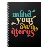 Denk aan je eigen baarmoeder notitieboek (Voorkant)