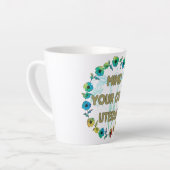 Denk aan je eigen baarmoeder | Pro-keuze Latte Mok (Linkerhoek)