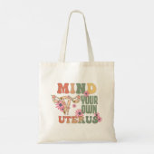 Denk aan je eigen baarmoeder tote bag (Achterkant)