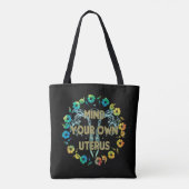 Denk aan je eigen baarmoeder tote bag (Achterkant)