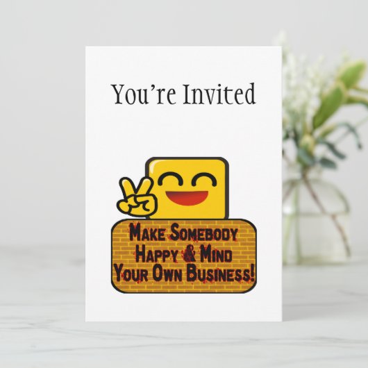 Denk aan je eigen bedrijf kaart (Staand voorkant)