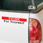 Denk aan je eigen Bumpersticker (Op Truck)