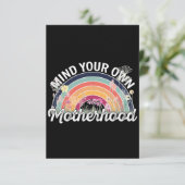 Denk aan je eigen moederschap, Moederdag geschenke Bedankkaart (Staand voorkant)