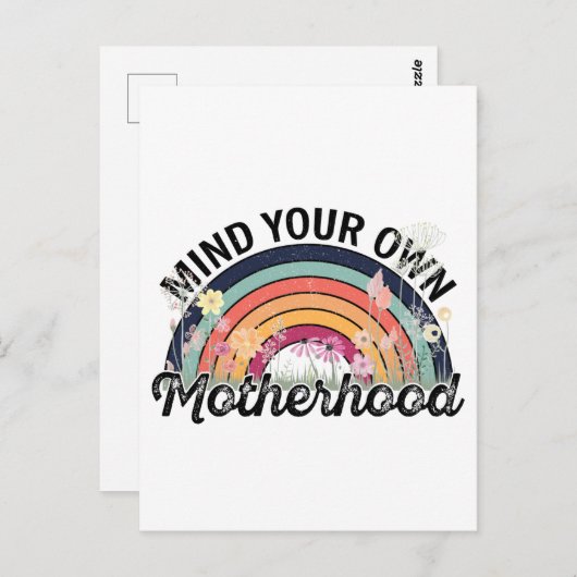 Denk aan je eigen moederschap, Moederdag geschenke Briefkaart (Voorkant / Achterkant)