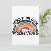 Denk aan je eigen moederschap, Moederdag geschenke Kaart (Staand voorkant)
